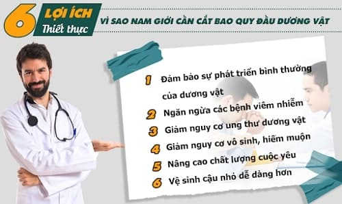 Lợi ích sau khi cắt bao quy đầu