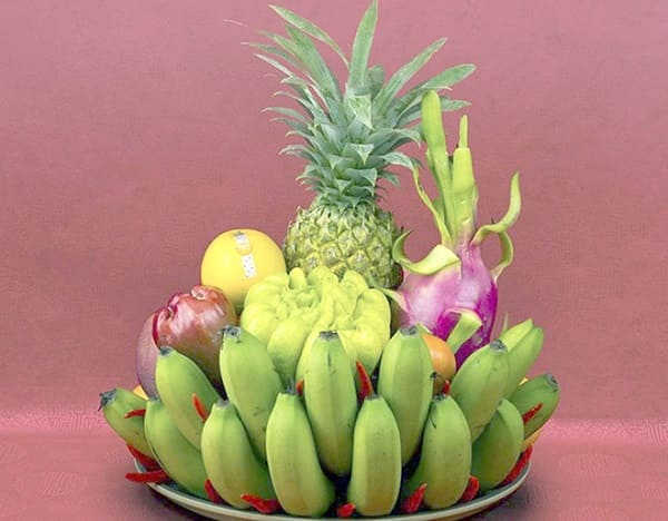 cách bày mâm ngũ quả truyền thống ngày tết